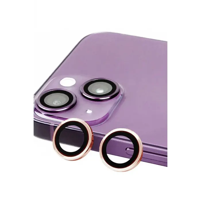 Lopard İphone 13 Raze Metal Kamera Lens - Pembe