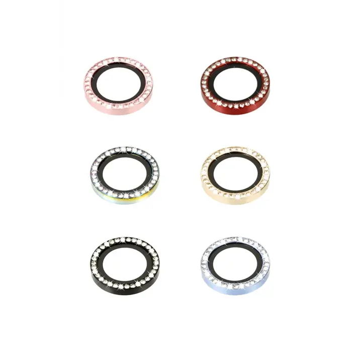 Lopard İphone 14 Diamond Kamera Lens - Kırmızı