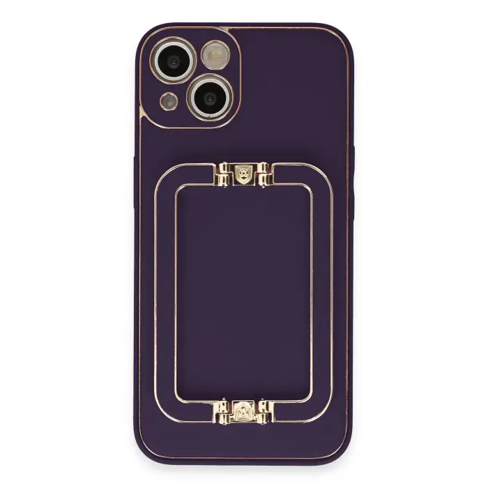 Lopard İphone 14 Kılıf Coco Elit Kapak - Derin Mor