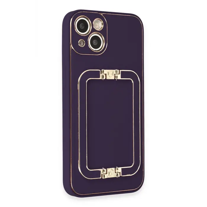 Lopard İphone 14 Kılıf Coco Elit Kapak - Derin Mor