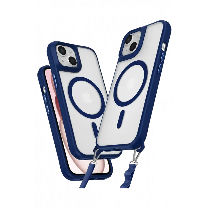 Lopard İphone 14 Kılıf Enka Magsafe Silikon Kılıf - Lacivert