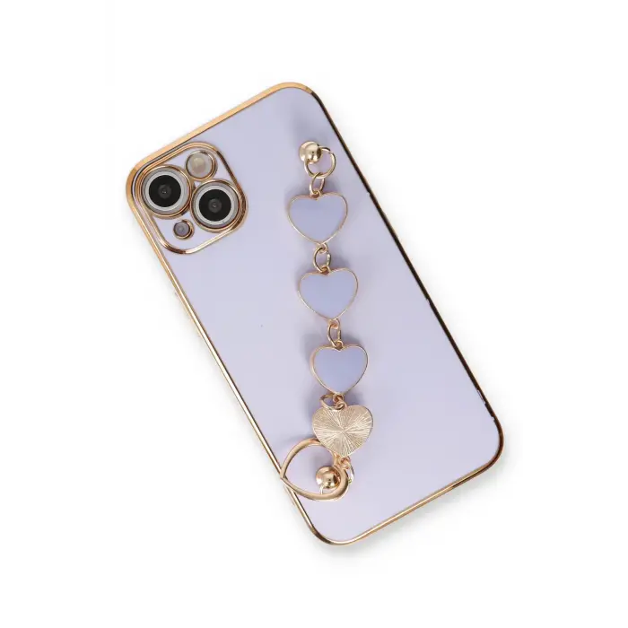 Lopard İphone 14 Kılıf Esila Silikon - Lila