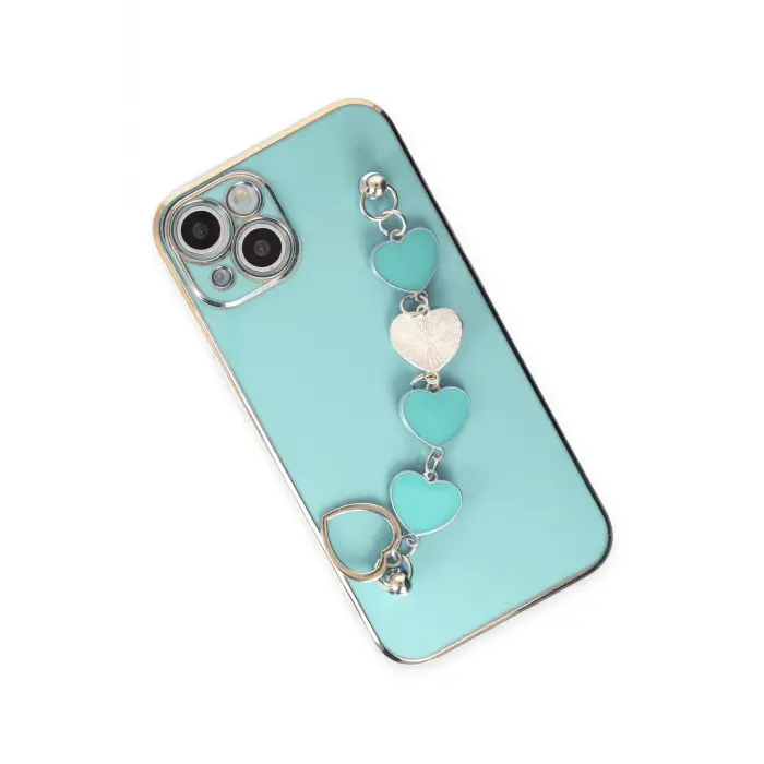 Lopard İphone 14 Kılıf Esila Silikon - Su Yeşili