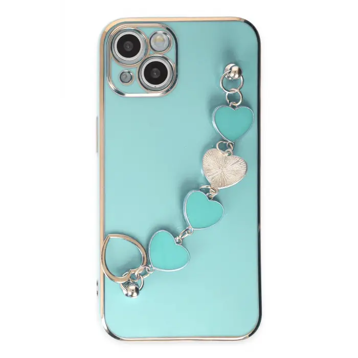 Lopard İphone 14 Kılıf Esila Silikon - Su Yeşili