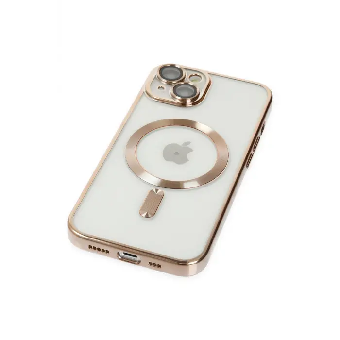 Lopard İphone 14 Kılıf Kross Magneticsafe Kapak - Gold