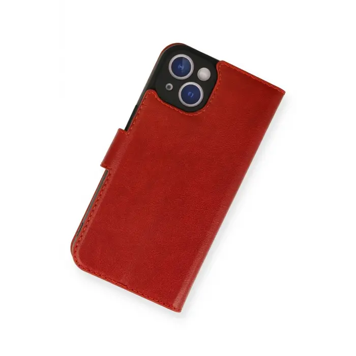 Lopard İphone 14 Kılıf Trend S Plus Kapaklı Kılıf - Kırmızı