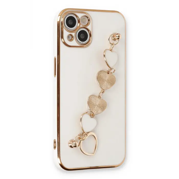 Lopard İphone 14 Plus Kılıf Esila Silikon - Beyaz