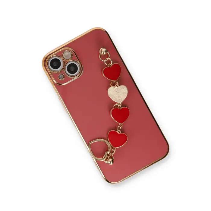 Lopard İphone 14 Plus Kılıf Esila Silikon - Kırmızı