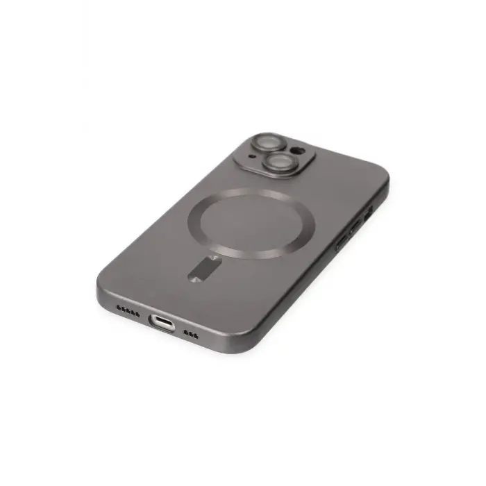 Lopard İphone 14 Plus Kılıf Moshi Lens Magneticsafe Silikon - Füme