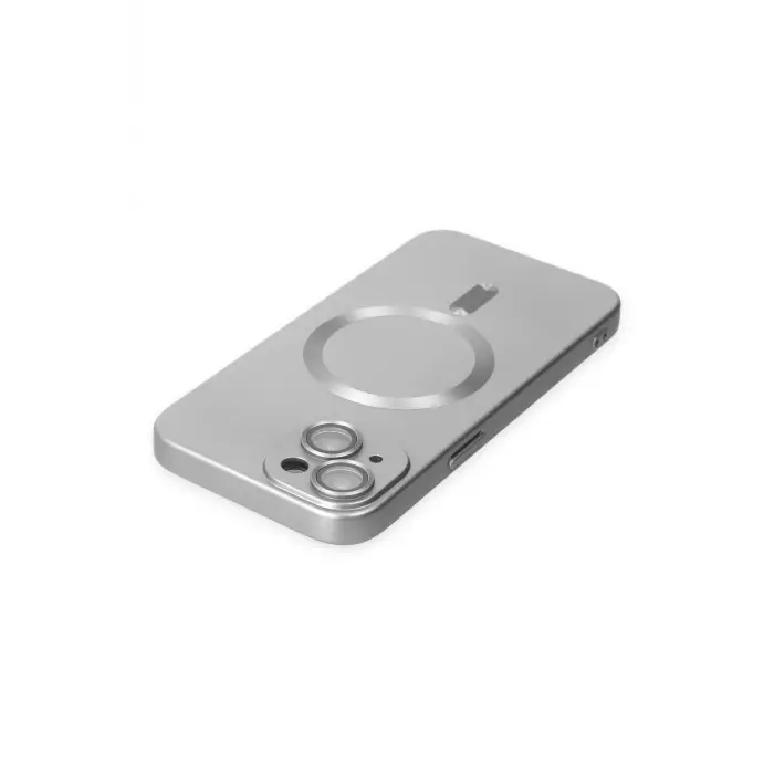 Lopard İphone 14 Plus Kılıf Moshi Lens Magneticsafe Silikon - Gümüş
