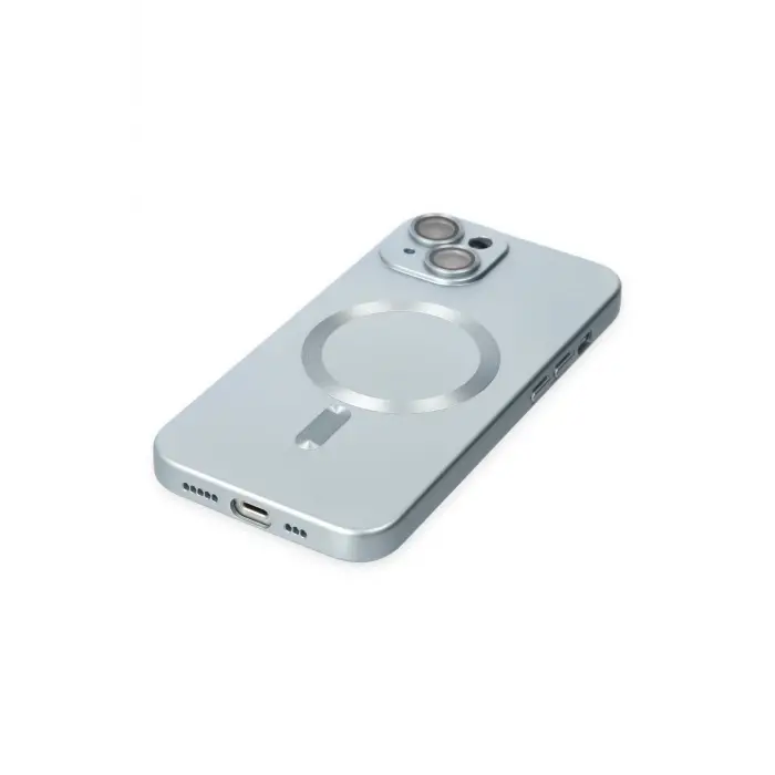 Lopard İphone 14 Plus Kılıf Moshi Lens Magneticsafe Silikon - Sierra Blue