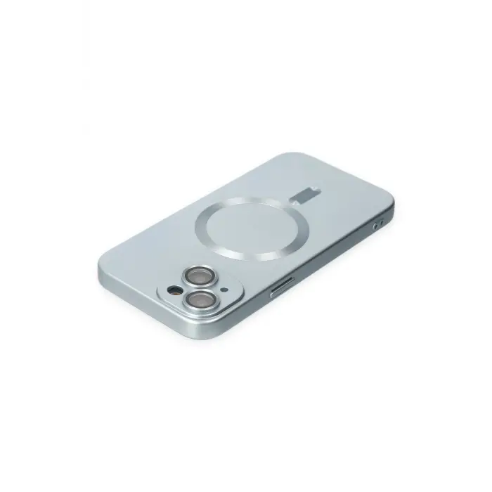 Lopard İphone 14 Plus Kılıf Moshi Lens Magneticsafe Silikon - Sierra Blue