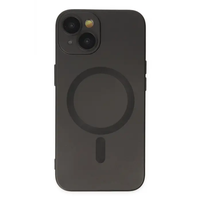 Lopard İphone 14 Plus Kılıf Moshi Lens Magneticsafe Silikon - Siyah