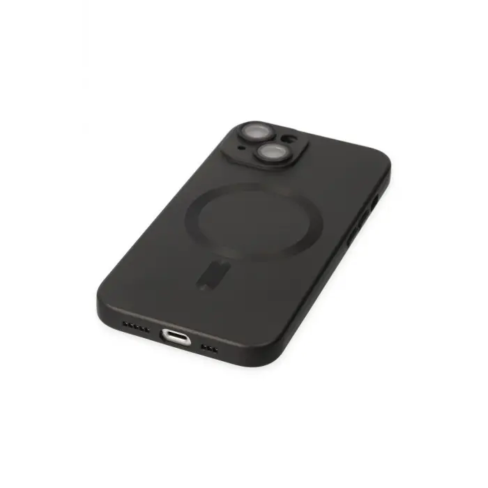 Lopard İphone 14 Plus Kılıf Moshi Lens Magneticsafe Silikon - Siyah