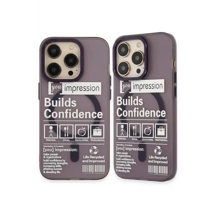 Lopard İphone 14 Pro Kılıf Apollo Magneticsafe Desenli Kapak - Apollo Mor - 6