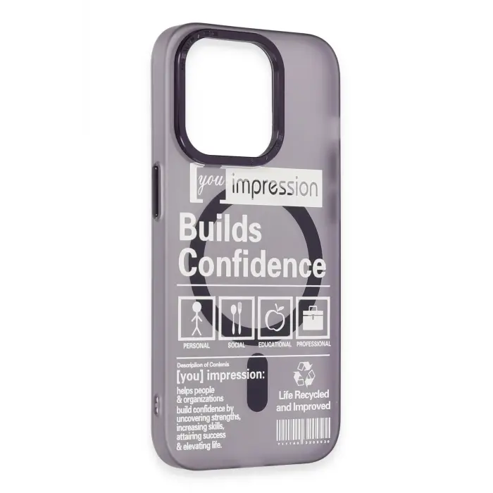 Lopard İphone 14 Pro Kılıf Apollo Magneticsafe Desenli Kapak - Apollo Mor - 6