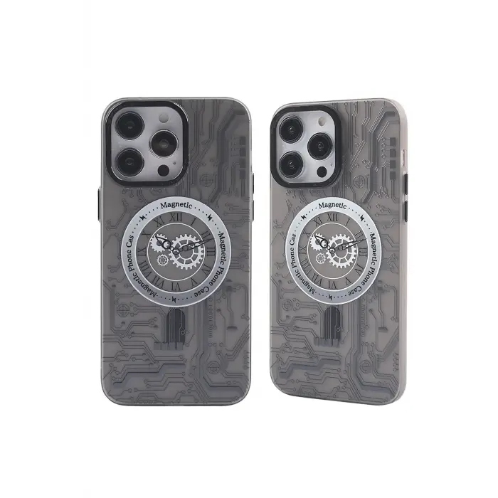 Lopard İphone 14 Pro Kılıf Apollo Magneticsafe Desenli Kapak - Apollo Siyah - 1