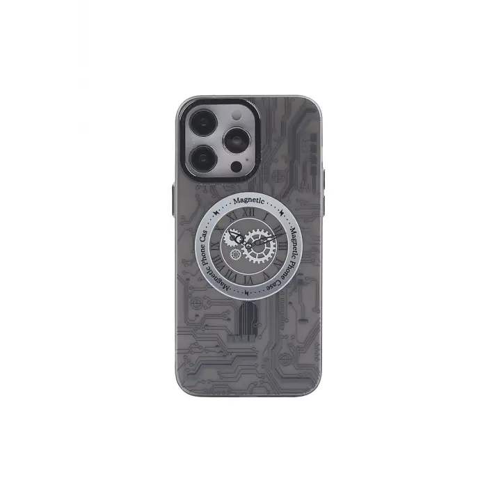 Lopard İphone 14 Pro Kılıf Apollo Magneticsafe Desenli Kapak - Apollo Siyah - 1