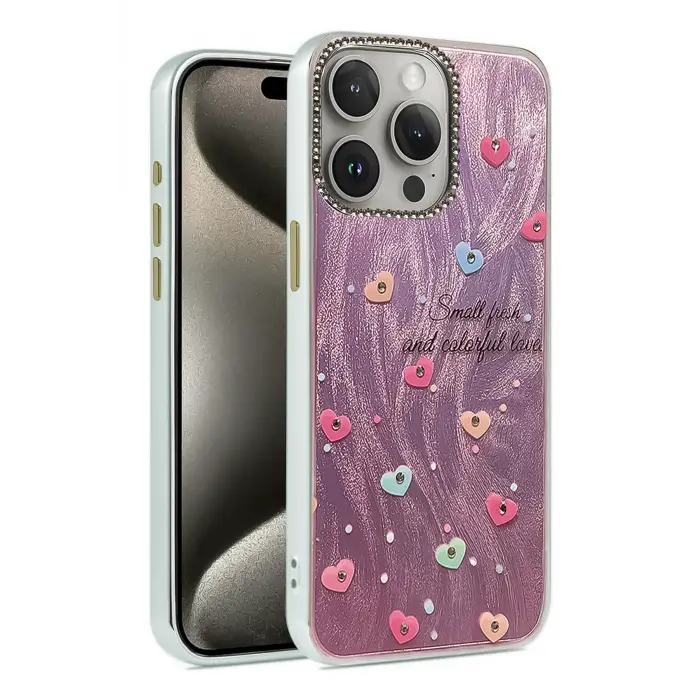 Lopard İphone 14 Pro Kılıf Blade Aynalı Desenli Kapak - Desen 8