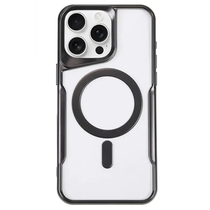 Lopard İphone 14 Pro Kılıf Boyi Magsafe Silikon Kapak - Siyah