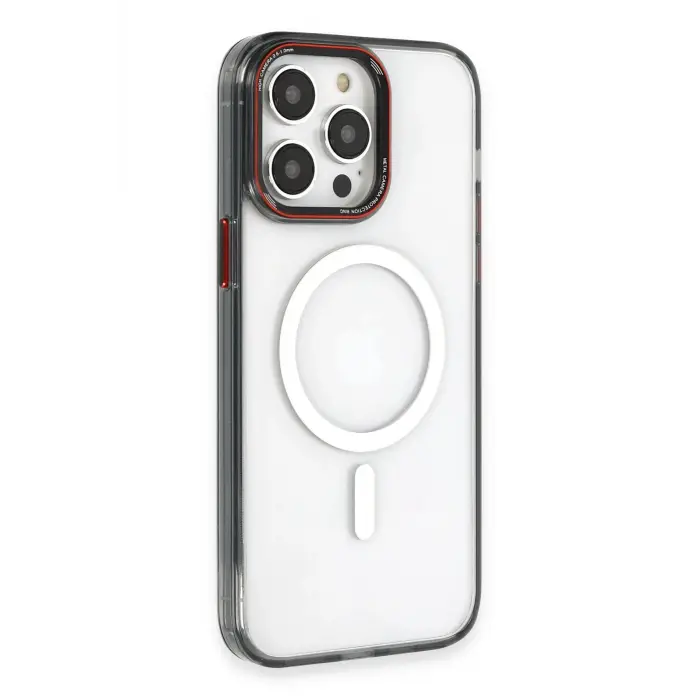 Lopard İphone 14 Pro Kılıf Dinamik Magneticsafe Silikon - Siyah