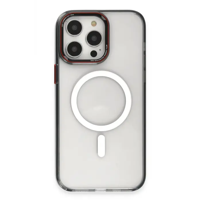 Lopard İphone 14 Pro Kılıf Dinamik Magneticsafe Silikon - Siyah