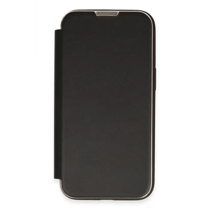 Lopard İphone 14 Pro Kılıf Dolpin Kapaklı - Siyah