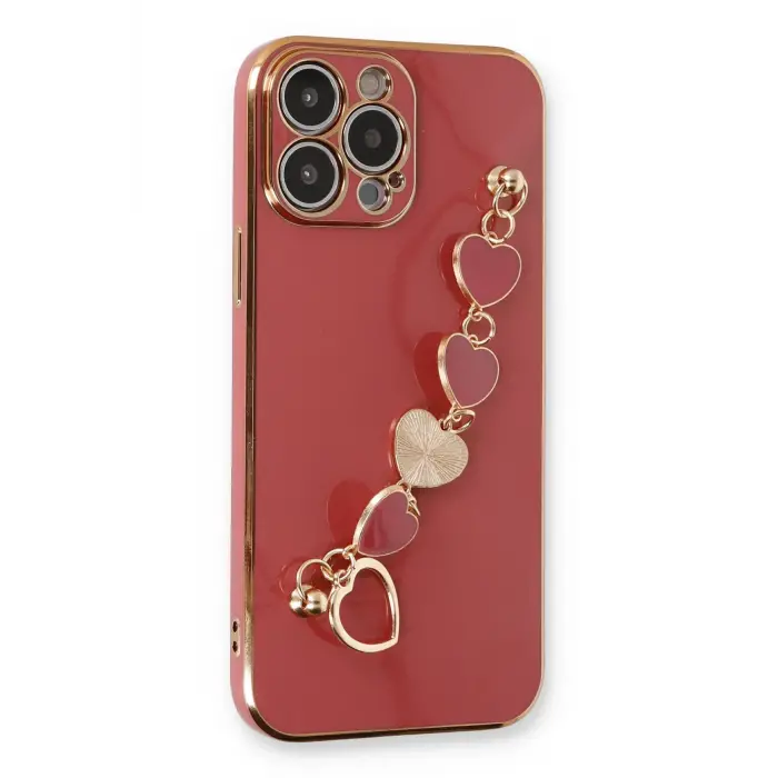 Lopard İphone 14 Pro Kılıf Esila Silikon - Kırmızı