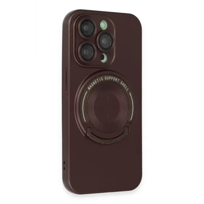 Lopard İphone 14 Pro Kılıf Lukka Magneticsafe Kapak - Kahverengi