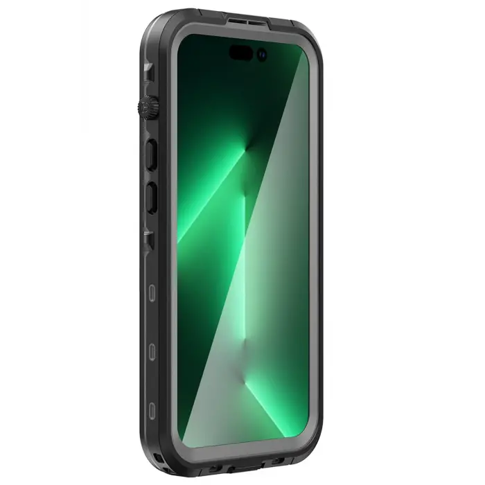 Lopard İphone 14 Pro Kılıf Red Pepper Magneticsafe Su Geçirmez Kılıf - Siyah-gri