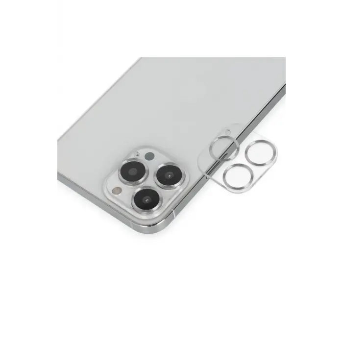 Lopard İphone 14 Pro Max Band Metal Kamera Lens - Gümüş