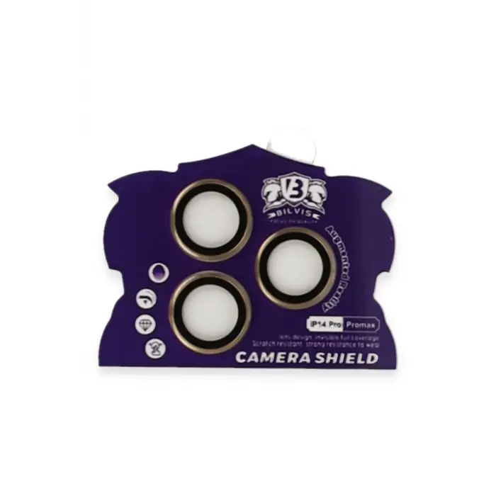 Lopard İphone 14 Pro Max Bilvis Titan Kamera Lens - Gold