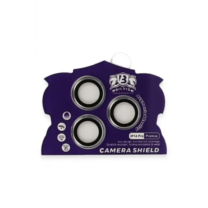 Lopard İphone 14 Pro Max Bilvis Titan Kamera Lens - Gümüş