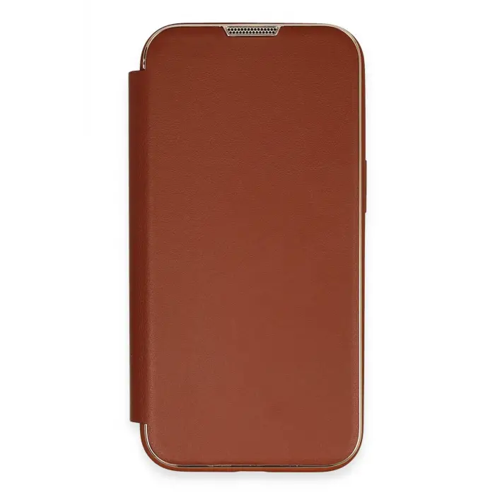 Lopard İphone 14 Pro Max Kılıf Dolpin Kapaklı - Kahverengi