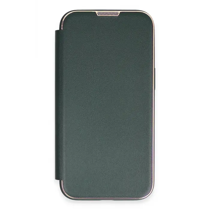 Lopard İphone 14 Pro Max Kılıf Dolpin Kapaklı - Koyu Yeşil