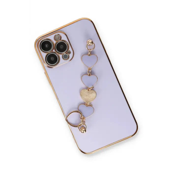 Lopard İphone 14 Pro Max Kılıf Esila Silikon - Lila