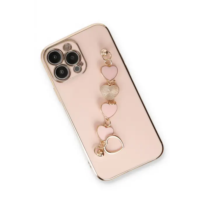 Lopard İphone 14 Pro Max Kılıf Esila Silikon - Pudra