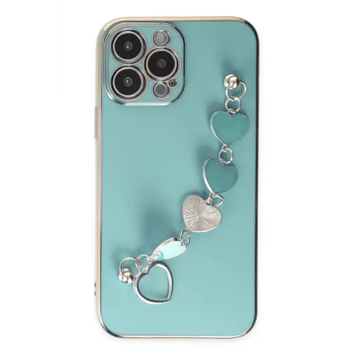 Lopard İphone 14 Pro Max Kılıf Esila Silikon - Su Yeşili