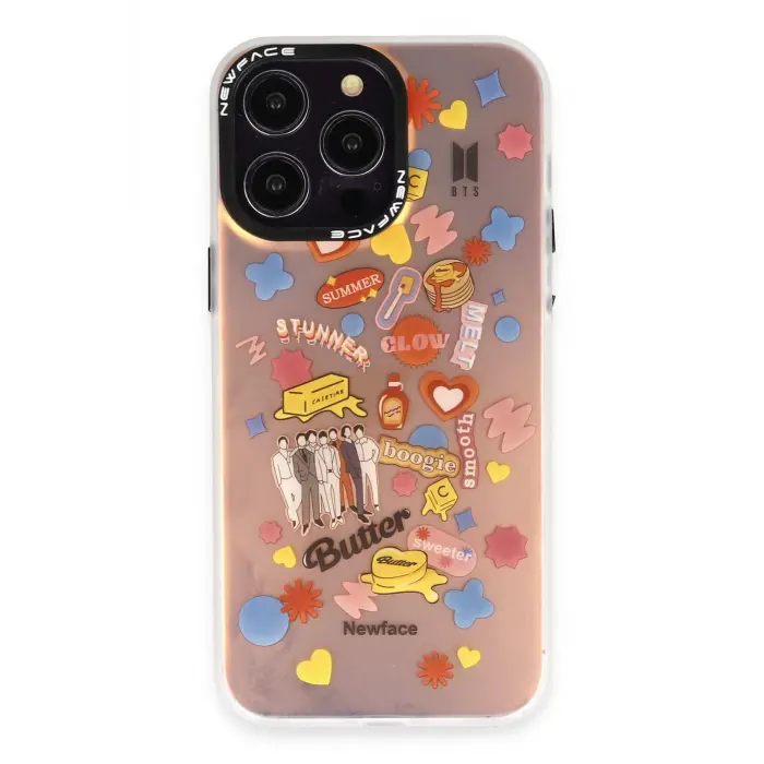 Lopard İphone 14 Pro Max Kılıf Estoril Desenli Kapak - Estoril - 16