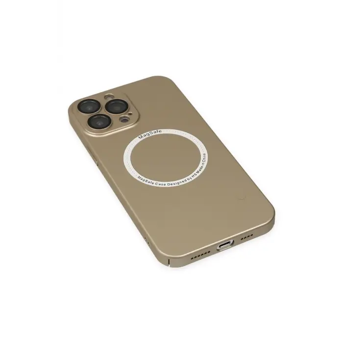 Lopard İphone 14 Pro Max Kılıf Jack Magneticsafe Lens Silikon - Gold