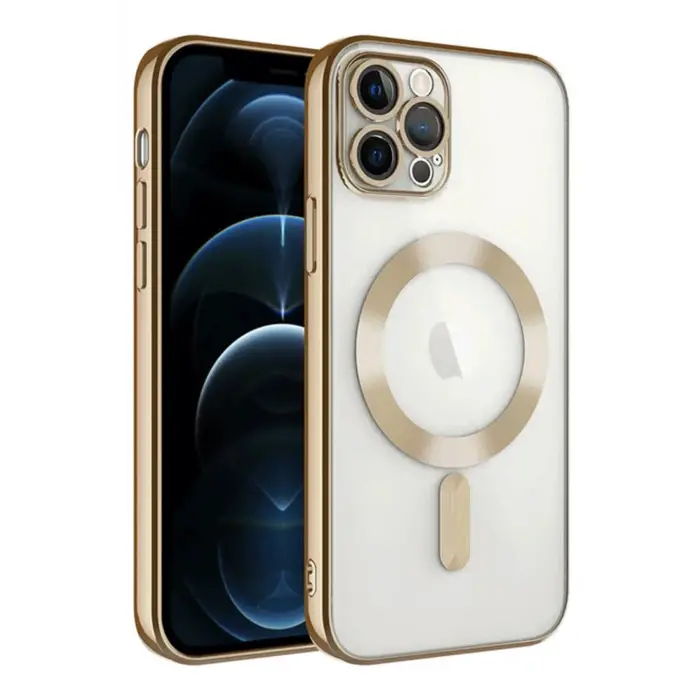 Lopard İphone 14 Pro Max Kılıf Kross Magneticsafe Kapak - Gold