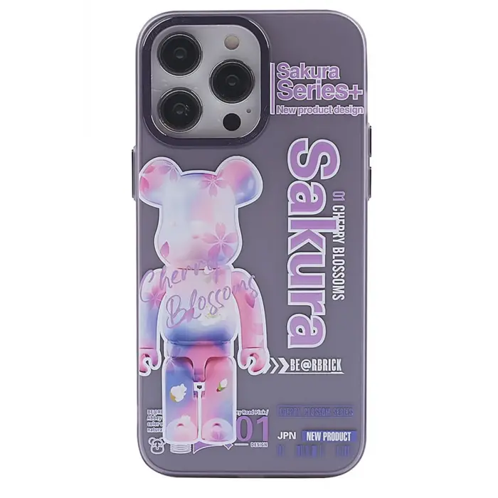 Lopard İphone 14 Pro Max Kılıf Prada Desenli Kapak - Prada Mor - 1