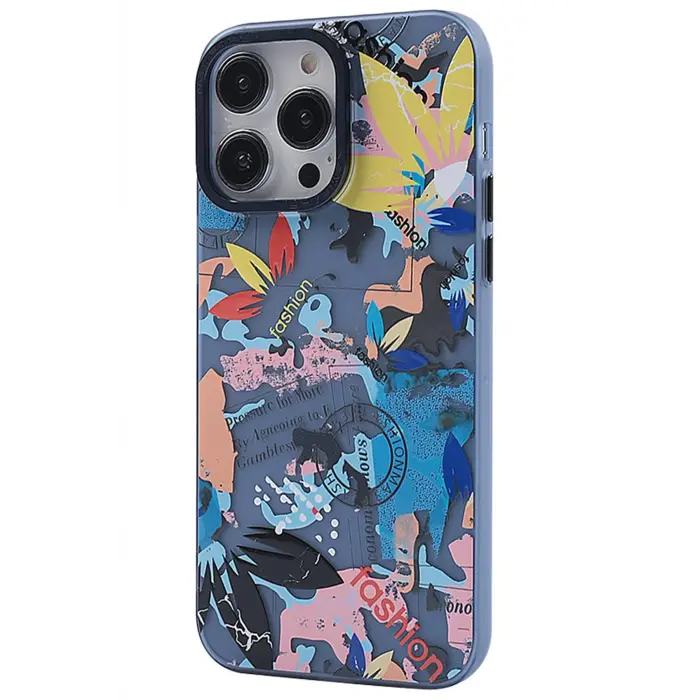 Lopard İphone 14 Pro Max Kılıf Prada Desenli Kapak - Prada Pembe - 1