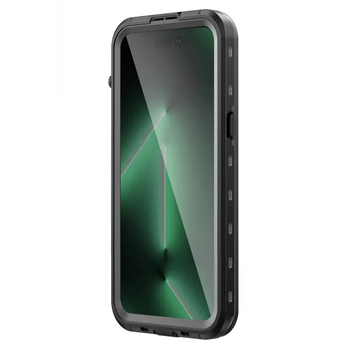 Lopard İphone 14 Pro Max Kılıf Red Pepper Magneticsafe Su Geçirmez Kılıf - Siyah-gri