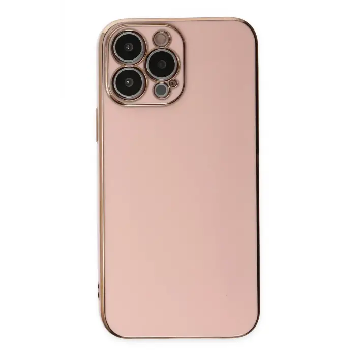 Lopard İphone 14 Pro Max Kılıf Volet Silikon - Pembe