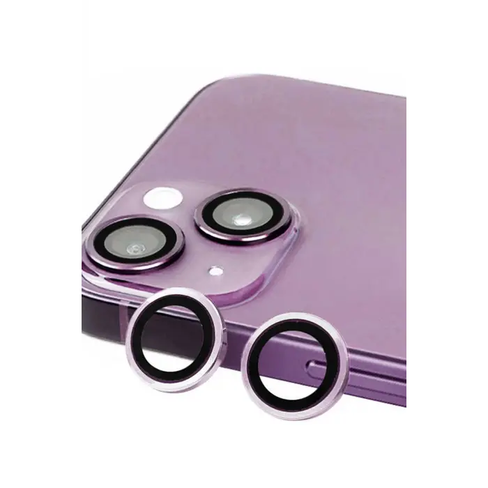 Lopard İphone 14 Raze Metal Kamera Lens - Mor