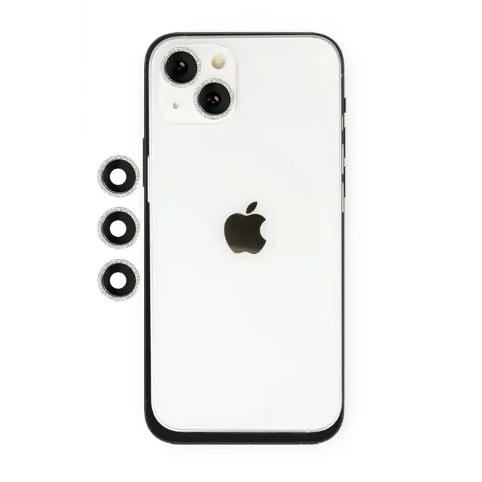 Lopard İphone 14 Shine Kamera Lens - Gümüş