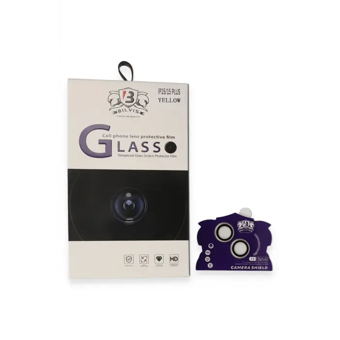 Lopard İphone 15 Bilvis Titan Kamera Lens - Sarı