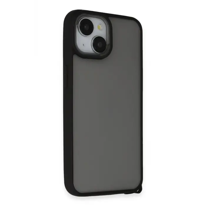 Lopard İphone 15 Kılıf Elegant Kapak - Siyah