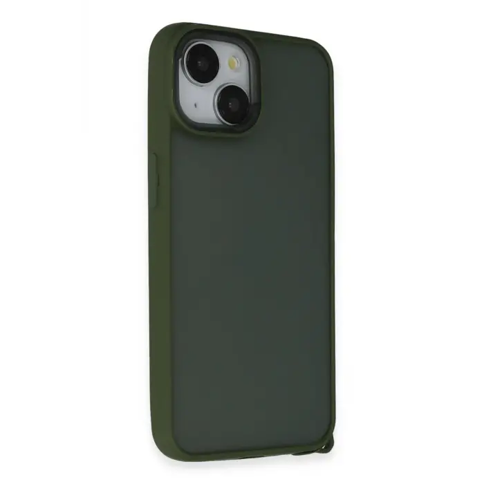 Lopard İphone 15 Kılıf Elegant Kapak - Yeşil